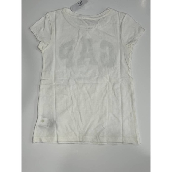 Gap Logo T Shirt Girls White and Gold Sz M NWT - Picture 4 of 6